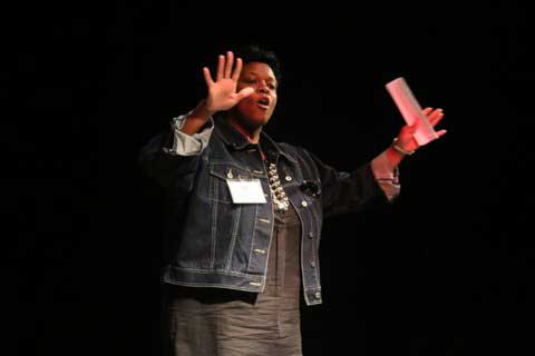Kishi Ducre hosting a lecture
