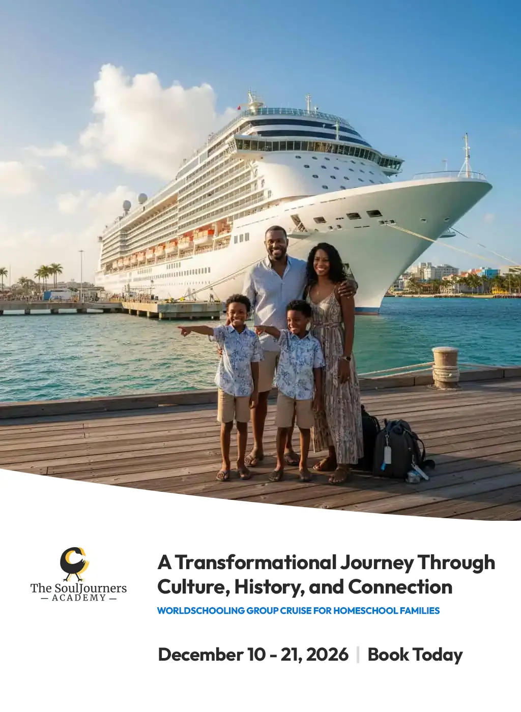 SoulJourners Academy - Worldschool Group Cruise flyer